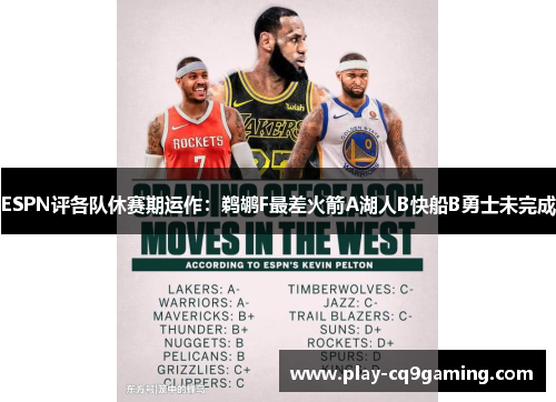 ESPN评各队休赛期运作：鹈鹕F最差火箭A湖人B快船B勇士未完成